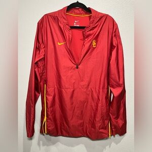 USC TROJANS Nike Red Half-Zip Performance Jacket